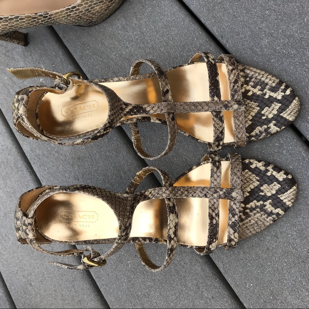 SOLD Coach Python Sandals 8.5 - Picture 4 of 8